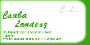 csaba landesz business card